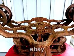 Antique Cast Iron Myers O. K. Unloader Hay Trolley