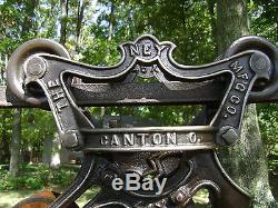 Antique Cast Iron Ney Mfg. Hay Trolley Pat 1887 Barn Farm Pulley Tool Unloader