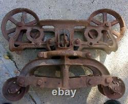 Antique Cast Iron STAR Co 493A Hay Trolley Pulley STARLINE HARVARD ILLINOIS