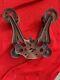 Antique Cast Iron Wood Beam Hay Trolley Barn Pulley BOSS STRICKLERS