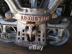 Antique Clover Leaf Barn Hay Carrier H543 Cast Iron Trolley Steampunk Decor
