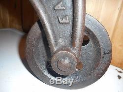 Antique DOUBLE EAGLE Unloader Hay Barn Trolley Carrier Cast Iron