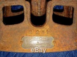 Antique Diamond Hay Trolley Carrier No. 4 Barn Cast Iron Whitman & Barnes 1895