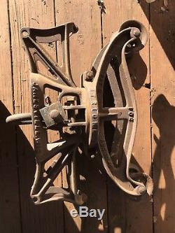 Antique Early 1900's Strickle Co Hay Trolley and Pulley Janesville Wisconsin