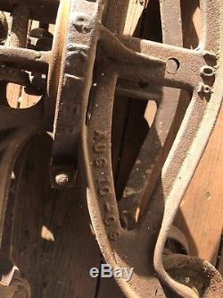 Antique Early 1900's Strickle Co Hay Trolley and Pulley Janesville Wisconsin