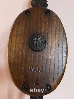 Antique Early 1990s Original Maritime Nautical Large Size 7 Single Pulley 17
