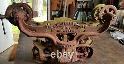 Antique F. E. MYERS & BROS OK UNLOADER HAY TROLLEY
