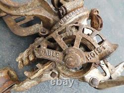 Antique F. E. MYERS Bro. Rustic Farm Hay Trolley Hoist Tool #302
