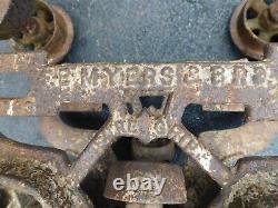 Antique F. E. MYERS Bro. Rustic Farm Hay Trolley Hoist Tool #302