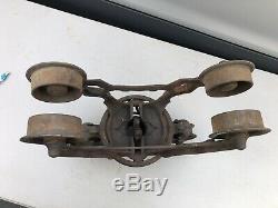 Antique F. E. MYERS HAY TROLLEY hay carrier