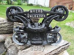 Antique F E Myers And Bros Unloader Hay Trolley Ashland Ohio Lighting Decor