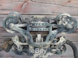 Antique F E Myers & Bro Hay Trolley Camouflage Deer Camp Mancave Hunter Pulley