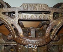 Antique F. E. Myers & Bros. Co. Unloader Ashland Trolley Hay Barn Farm pulley