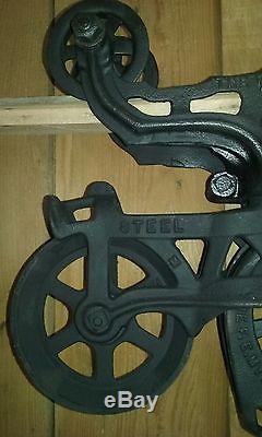 Antique F. E. Myers & Bros. Ok Unloader Cast Iron Hay Trolley