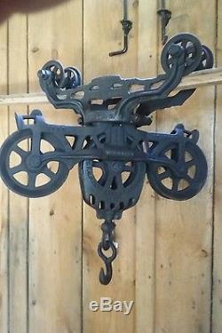 Antique F. E. Myers & Bros. Ok Unloader Cast Iron Hay Trolley