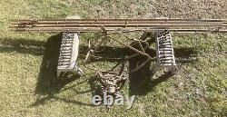 Antique F E Myers Cloverleaf Hay Trolley Rail Grapples Complete Setup