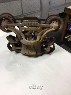 Antique F. E. Myers & Co Hay Trolley Myers Unloader Barn Pulley System