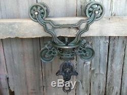 Antique F. E Myers Hay Trolley Original Rustic Decor Barn Tool With Center Drop