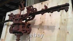 Antique F. E. Myers OK Unloader Hay Trolley & Grapple On 4' Track