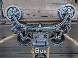 Antique F. E. Myers Original O. K. Hay Trolley Rustic Decor Restored With Track