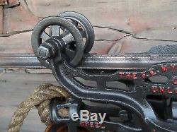 Antique F. E. Myers Original Restored Hay Trolley Rustic Decor Light Wood Wheels