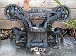 Antique F. E. Myers Unloader Hay Trolley Restored Barn Farm Rustic Decor