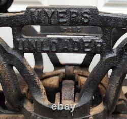 Antique FE Myers & Bro Unloader Cast Iron Hay Trolley Ashland Ohio