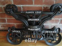 Antique FE Myers & Bros. Original Hay Trolley Cast Iron Original RARE Nameplate