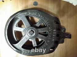 Antique FE Myers Hay Unloader Trolley Fantastic Patina with Rope and Pulley