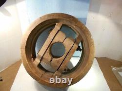 Antique Flat Belt 11-1/2 x 4 Pulley with Center Hub