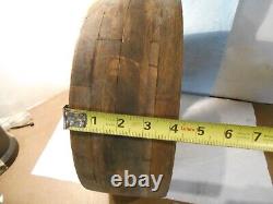 Antique Flat Belt 11-1/2 x 4 Pulley with Center Hub