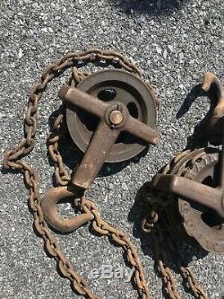 Antique Ford Chain Block Company Weston Differential 1/2 Ton Chain Hoist