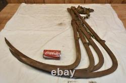 Antique Four Claw MYERS Pat Nov 8-38 Loose Hay Trolley Grapple Forks