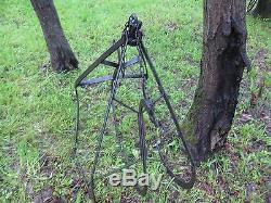 Antique Grappling Hay Hook 3 Tine Hay Claw Myers Ashland Ohio # 555 40 Tall