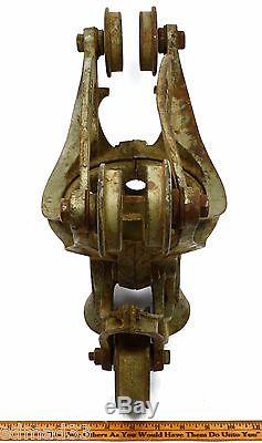 Antique HAY TROLLEY Beam Carrier BARN PULLEY Very Rare! UNICO CARRIER 28 Huge