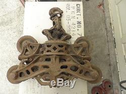 Antique HAY TROLLY Pulley SystemStowell Mfg in 1906Pulled out of Oregon Barn