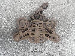Antique HAY TROLLY Pulley SystemStowell Mfg in 1906Pulled out of Oregon Barn