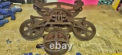 Antique HUDSON Barn Hay Trolley Cast Iron Unloader Tool Patent 1926 VGC