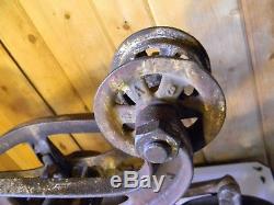 Antique HUDSON Hay Trolley Carrier Barn Rustic Decor with Drop Pulley