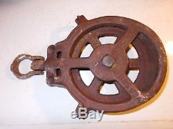 Antique HUDSON Hay Trolley Carrier Unloader Barn Decor Light with Drop Pulley