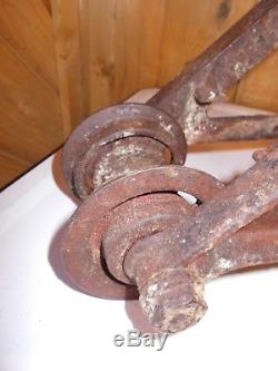 Antique HUDSON Hay Trolley Carrier Unloader Barn Decor Light with Drop Pulley