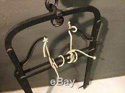 Antique Hay Loader Barn Trolley Harpoon Fork Carrier Myers Block Tackle. Farm