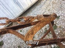 Antique Hay Myers Large Hay Grapple Claw Cast Iron Farm Barn Tool Trolley