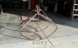 Antique-Hay-Myers-Large-Hay-Grapple-Claw-Cast-Iron-Farm-Barn-Tool-Trolley Anti