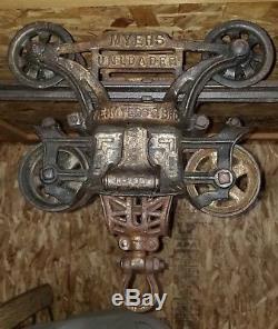 Antique Hay Trolley Carrier F. E. Myers & Bros. H-250 with drop pulley! Working