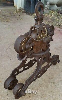 Antique Hay Trolley Carrier F. E. Myers & Bros. H-321with Original Trip! Working