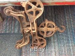 Antique Hay Trolley Carrier Unloader Barn Pulley Steampunk