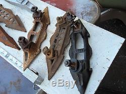 Antique Hay Trolley F. E Myers Track Trip Pulley Release Assortment Lot Of Seven