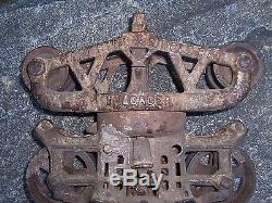 Antique Imperial Unloader Hay Barn Trolley Carrier Cast Iron Old Farm Tool
