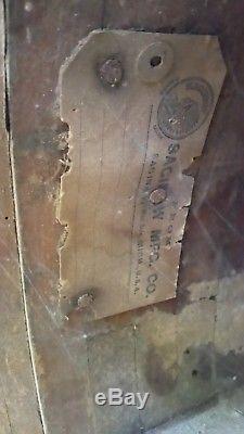 Antique Industrial Wood Factory FLAT-BELT Split Pulley Wheel 32 6 Spoke Saginaw